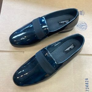 Black Patent Leather Slip On Tuxedo Shoes New